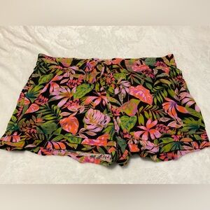 Terra & Sky Tropical Linen/Cotton Shorts Size 3X(24W-26W)